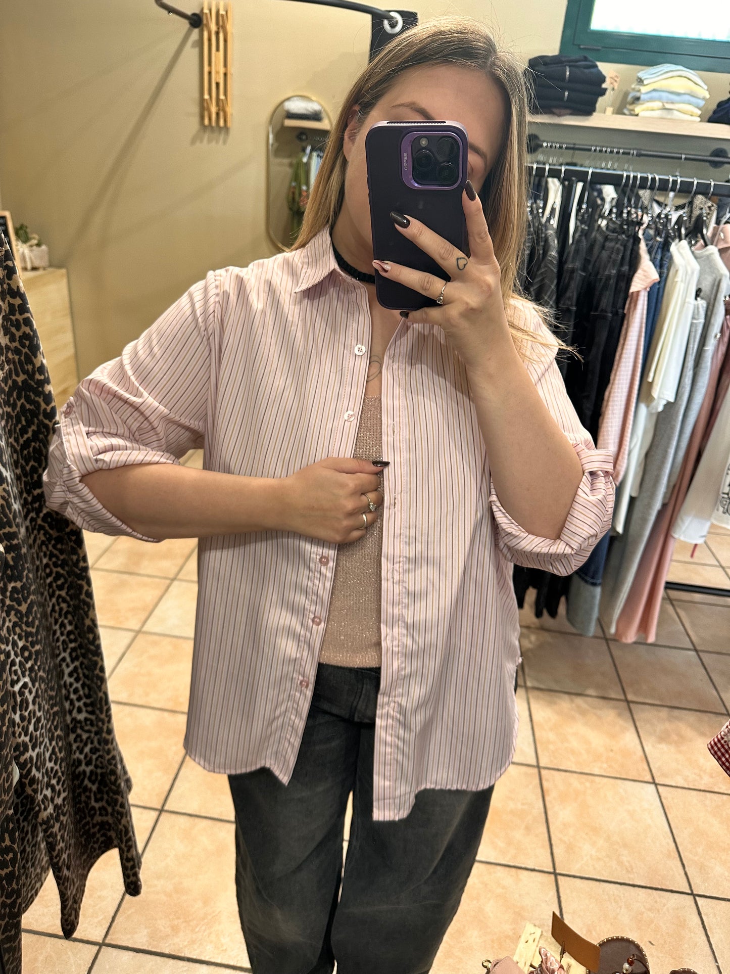 Camicia over righe